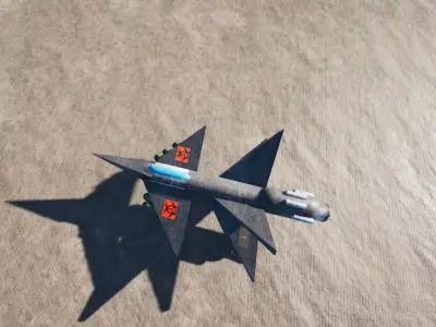 Vampire Faction Razor Bombing Plane Static Cubes Free 3D model