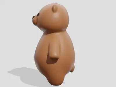 Cute brown bear  3D model