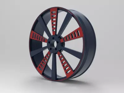 Aluminum Rim for Luxury Vehicles 3d printing ready 3D print model