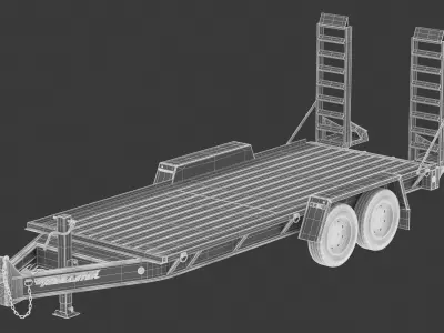 Towmaster T-16D Drop Deck trailer 3D model