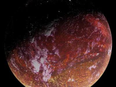 Volcanic Planet 05 - 4k Free 3D model