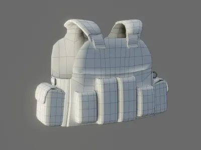 Bullet Proof Vest -Low Poly - Game Ready - PBR Low-poly 3D model