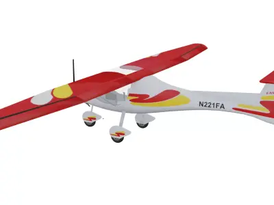 Sport Aircraft Allegro 2000 Low-poly 3D model