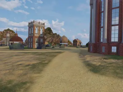 Rural Settlement Landscape 3D model