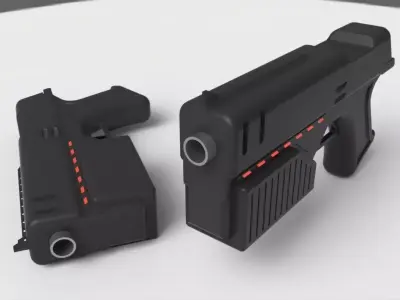 Lawgiver Judge Dredd s gun 3D model