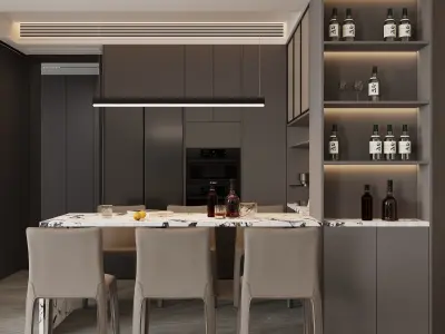 Private house full scene 3D model