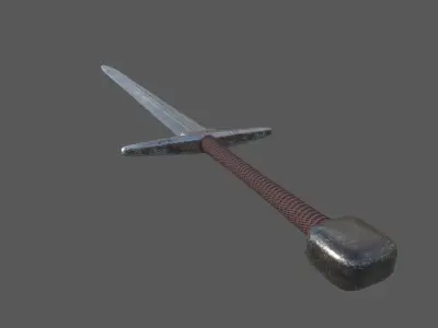 old sword Free low-poly 3D model