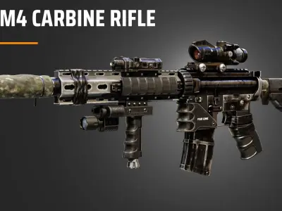 M4 Carbine Rifle 3D model