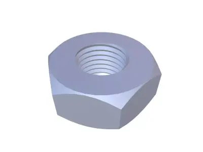 Nut Bolt Low-poly 3D model