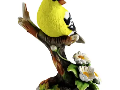 goldfinch bird statue 3D model