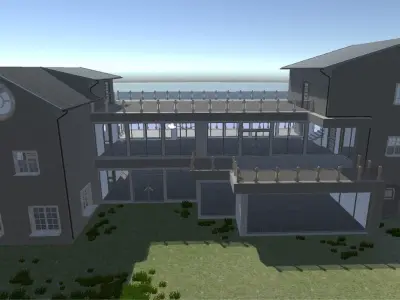 Modern Bungalow for Unity Free 3D model