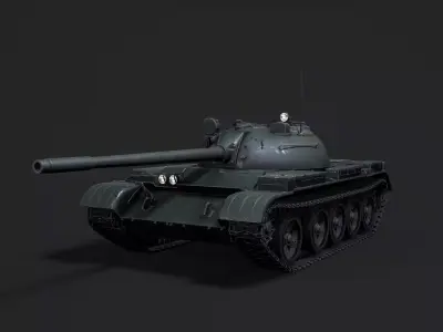 T-54 Tank Low-poly 3D model