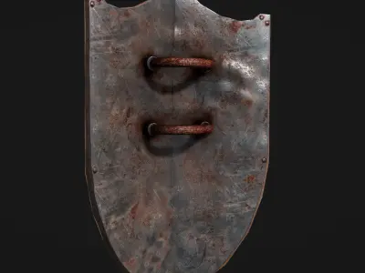 Medieval Fantasy Shield Low-poly 3D model purchase