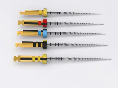 3D ENDODONTIC FILES SET Low-poly 3D model