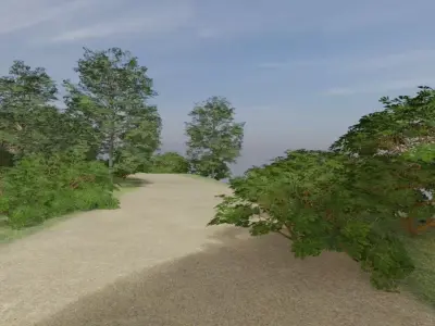 Coastal Village Overlook 3D model