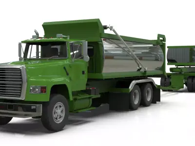 L9000 Transfer Dump Truck  6 Historical Hood Variants 3D model