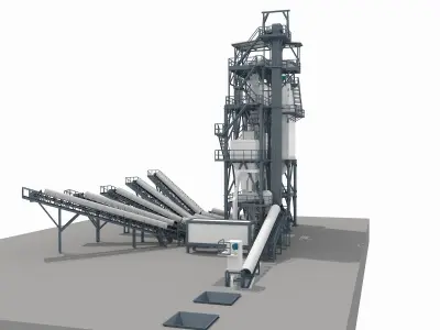 Asphalt Mixing Plant  3D model purchase