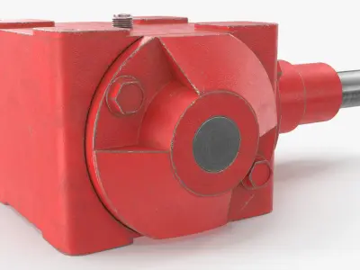  Bevel Gearbox Right Angle Drive Red Used 