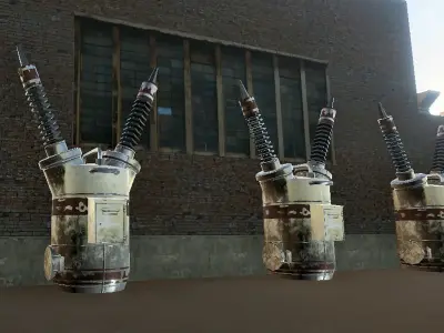 PBR Powerstation Props Low-poly 3D model