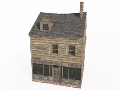 18th century urban residential shops 3D model