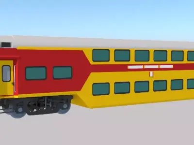 Indian Railways LHB Double Deker Coach Free 3D model