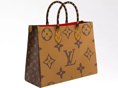 Louis Vuitton Leather Bag 2 3D model