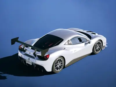 Ferrari 488 Challenge Evo 2020 Low-poly 3D model