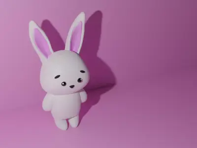 Cute Rabbit 3D model
