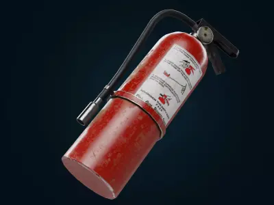 Fire extinguisher pbr Low-poly 3D model purchase