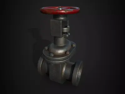 pipe valve Low-poly 3D model