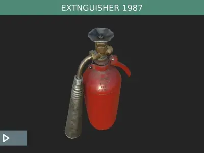 Extinguisher 1987 Low-poly 3D model