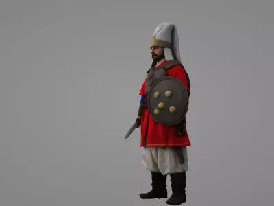 Turkish Ottoman soldier 3d model Low-poly 3D model