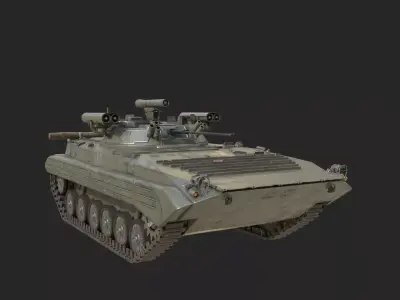 5 coatings of Russian BMP2M BMP-2M infantry fighting vehicle Low-poly 3D model