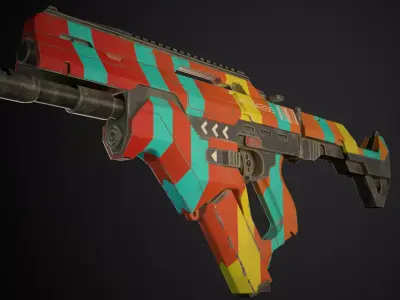 Sci fi Gun Free low-poly 3D model buy