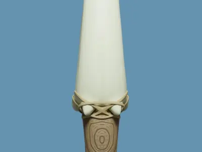 Tooth Knife Low-poly 3D model