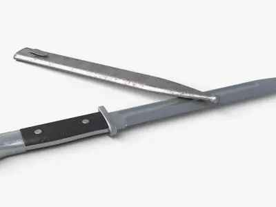 Karabiner k98 bayonet Low-poly 3D model