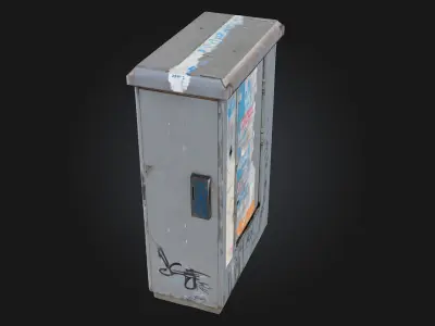 Utility Box Graffiti  Urban Art with an Edge 3D model