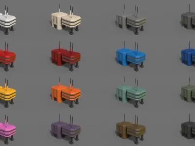 PBR Sci-Fi Building A16 Low-poly 3D model