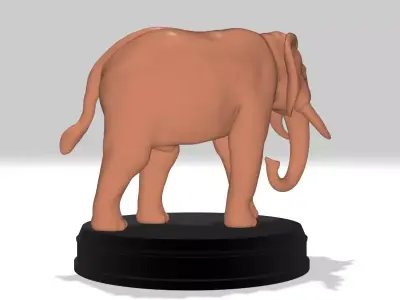 Asia Elephant Printable Free low-poly 3D model