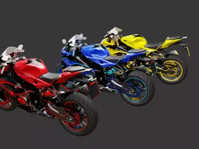 Motorcycle 3 Color Pack  3D model