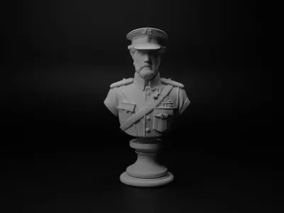 Austro-Hungarian Soldier Bust Chess 3D print model get