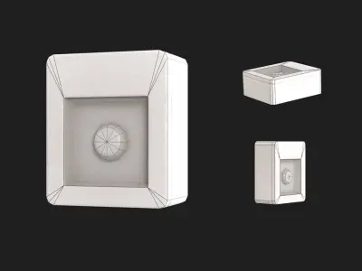 Stylized Fire Alarm Call Point  Free low-poly 3D model