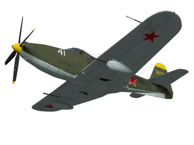 Bell P-63C Kingcobra 3D model buy