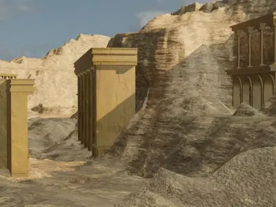 Ancient City Ruins 3D model