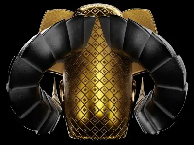 Pharaoh Hat 07 - SciFi Character Design Low-poly 3D model Low-poly 3D model