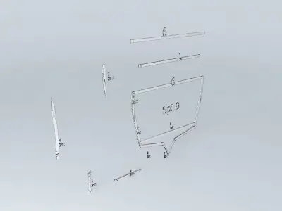 Spt9, boat frame Free 3D model