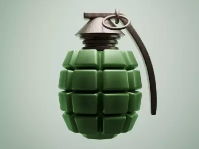 hand grenade 3D model shop