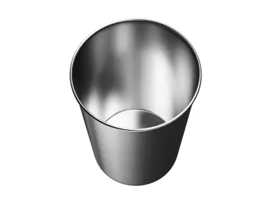 Stainless Steel Trash Can 3D model