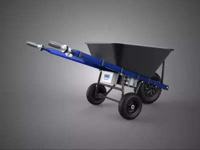 POWER ASSISTED TRIPLE WHEEL HUB MOTOR WHEELBARROW ENGINE BARROW 3D model