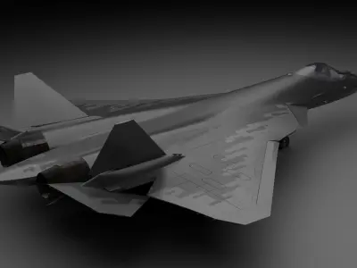 Sukhoi SU-57 5th gen figther jet PAK-FA T50 3D model